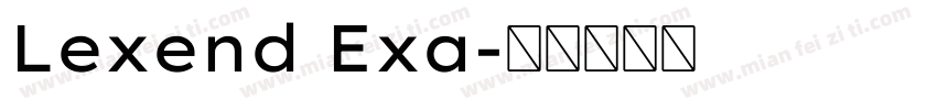 Lexend Exa字体转换